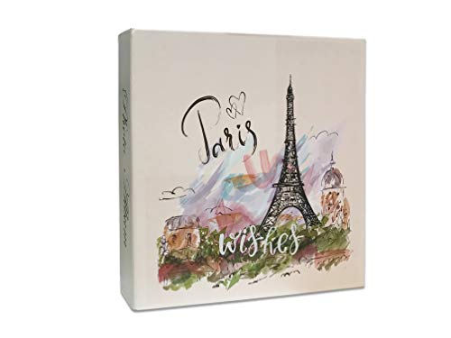 BMC LONDON Photo Album 4X6 Slip In Case Memo Area Hold Up To 208 Picture (PARIS WISHES)