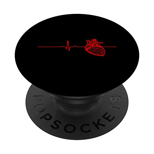 Kardiologe Herzschlag EKG EKG Herz Kardiologie PopSockets mit austauschbarem PopGrip