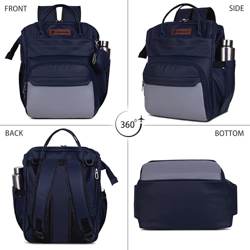 Image of Diaper Bag for Mothers | 30L Waterproof Maternity Bag with Multi Compartments, Insulated Bottle Pockets & Ultra Vegan Leather
