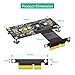 3 in 1 Combo M.2(NGFF) NVME M-Key SSD to PCI- E 4X Extension Cable with Cooling Fan and Automatic Discoloration LED