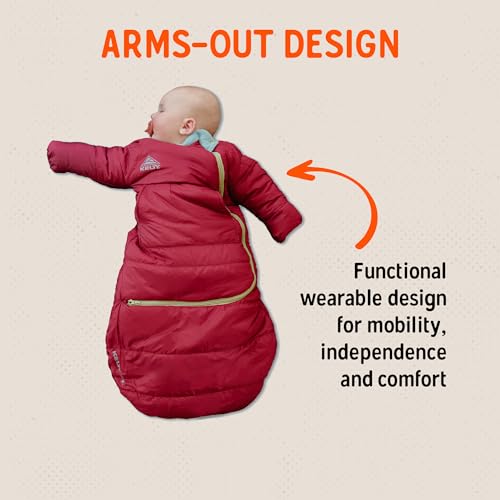 Image of Kelty Space Cadet Infant and Toddler Sleeping Bag (30 or 40F /8M to 2T) | Cozy and Warm, Arms Out Design, 40F Degree Rating, Fleece-Lined Hand Covers, Snap Back Buttons, Machine Washable