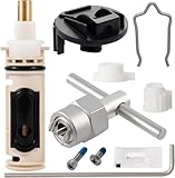 Fix Leaky Moen Shower Faucet – Complete 1222 Cartridge Replacement Kit with Puller Tool 104421 & Handle Adapter 116653 – Compatible with Moen Posi-Temp