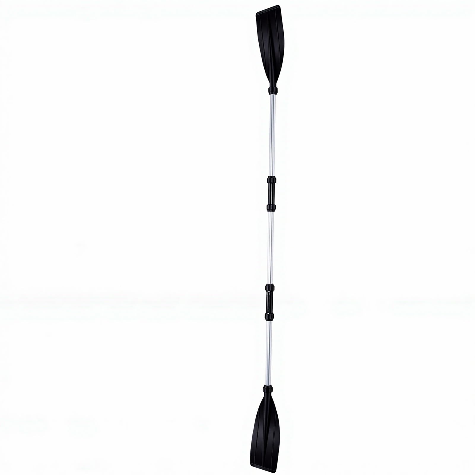 Jenivaint Kayak Paddle Aluminum Alloy Convertible Boat Oar 2 Piece Detachable Double Ended Paddle with Thickened Ribbed Floating Blades for River Kayaking Canoe Lake Fishing