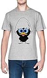 Imprimé en Europe Negro Pollo Gris Hombre Camiseta Tamaño M Grey Men\'s tee Size M