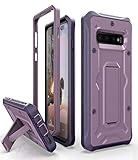 ArmadilloTek Vanguard Designed for Samsung Galaxy S10+ Plus Case (2019 Release) Military Grade Full-Body Rugged with Kickstand Without Built-in Screen Protector (Purple)