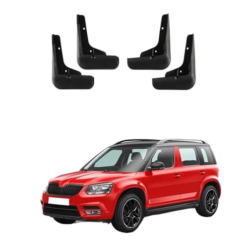 マッドフラップ スプラッシュガード マッドガード フロントリアフェンダープロテクター と互換性がある シュコダ ファビア ラピッドスペースバック イエティ 2008-2024 ABS対応(2013-2024)