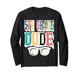 5th grade dude retro vintage fifth grader maglia a manica