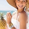 Alphatool Glitter Jelly Gold Bangles Bracelets for Women - Gold & Silver Soft Silicone Sparkling Fashion Jewelry for Ladies Girls Summer Holidays Beach Pool Parties #2