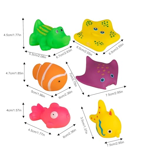 qixeuoa Katzen Pool Wasserspielzeug,Wasser Poolspielzeug Für Katzen,6 Stück Schwimmendes Pool Quietschspielzeug,Für Den Innen Und Außenbereich,Garten,Schwimmbad,Fluss
