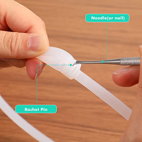 100 Pcs Zip Ties Cable Ties Heavy Duty Wire Ties Zip Ties For Indoor And Outdoor Binding Fences, Awnings Tying, Branches Bundling Of Crops (White, 24 Inch) #TOP2