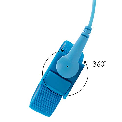 TRIXES Anti Statische Armbinde Band ESD Entladung - mit Erdung Draht und Alligator Clips - Boden Selbst, um Aufbau von statischer Elektrizität zu verhindern