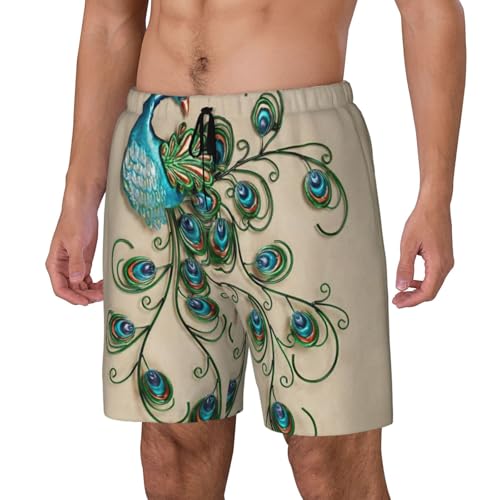 Short de bain homme à séchage rapide doublé caleçon pour plage - 2