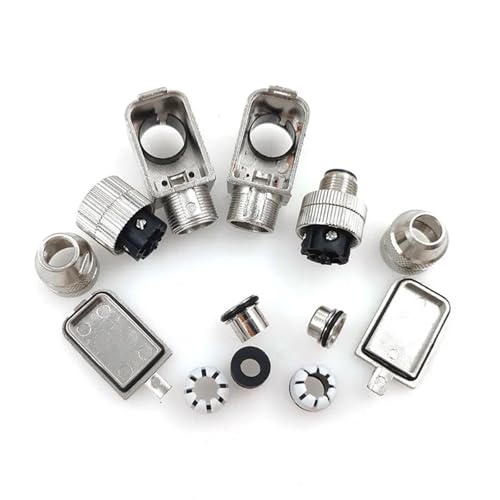 Conector acodado M12 blindado de 5 pines para proteger señales de sensor 3