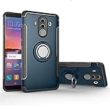 MingWei Mate 10 Pro Case, [with 360 ° Kickstand] Rotating Ring Case [Dual Shockproof] Protection Cover Compatible with [Magnetic Car Mount] for Huawei Mate 10 Pro (Mate 10 Pro, Blue)