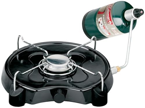 Coleman PowerPack 7,500 BTU Propane Camping Stove, Portable Adjustable Burner with Precise Temperature Control Fits 12-Inch Pan, Great for Camping, Hunting, Backpacking, Tailgating, & More by Coleman - Used condition - US$53.41