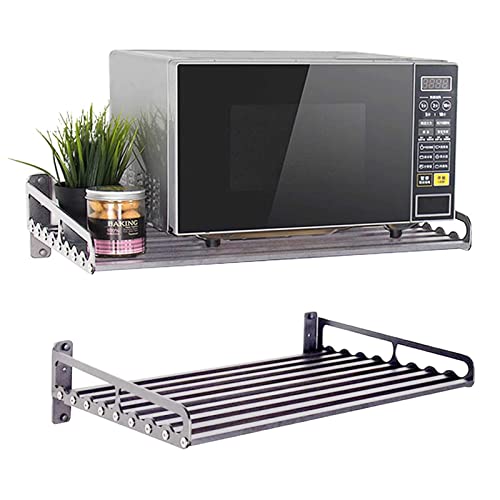Étagère murale micro-ondes pour libérer votre plan de travail de cuisine charge 80 LB