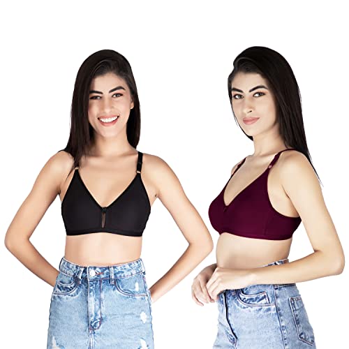 Image of ComfyLegance Women Cotton Non Padded Non Wired Regular Bra (Pack of 02 /03)