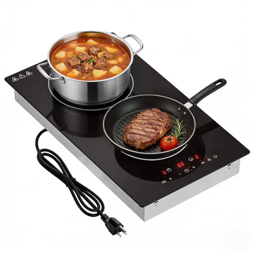 Image of Ranein 12 Inch 2 Burner Induction Cooktop, 1800W, 120V