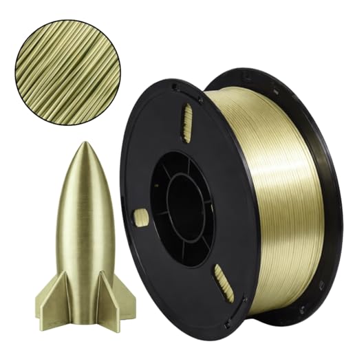 Image of FiLAMONT PLA Silk Filament 1.75mm, 3D Printer Filament, Shiny Silk 1.75 PLA Filament, 1kg(2.2Lbs) /Spool (Silk Bronze)