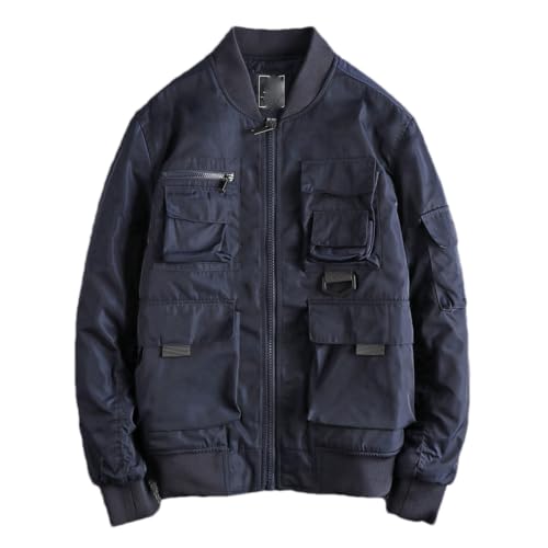 Chaqueta de bombardero acolchada para hombre con bolsillos de carga jxqxhcfs para invierno