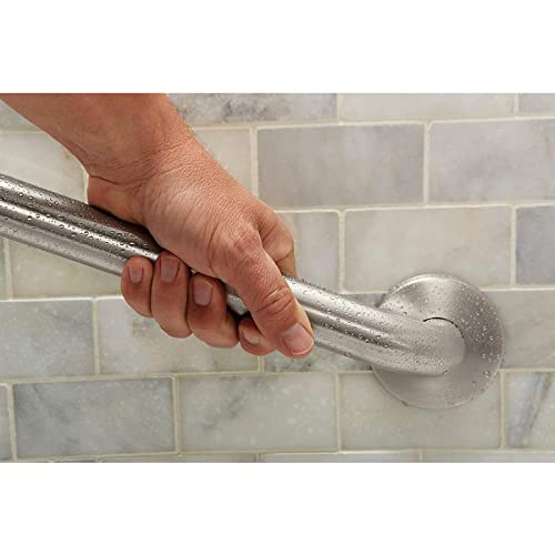Image of KosmoCare 304 Grade Stainless Steel Wall Monted Safety Straight Grab Bar for Elderly for use in Toilet and Shower (19 mm Diameter X 12 inch Length) Pack of 2