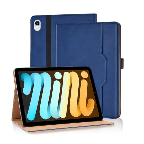 Vkooer Etui folio ze skóry PU do iPada mini 8 2026 (8,3 cala), niebieskie