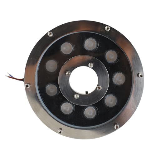 Fountain LED Light 9W blanc chaud en acier inoxydable submersible pour bassin et piscine
