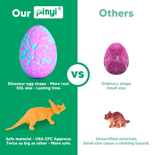 16 Pack Dinosaur Bath Bombs For Kids With Surprise Inside, Dino Bath Bombs With Toys Inside For Boys Girls, Organic Fizzy Kids Bath Bombs For Easter Birthday Gift Set, Bubble Bath Dino Egg Bathbombs #TOP1