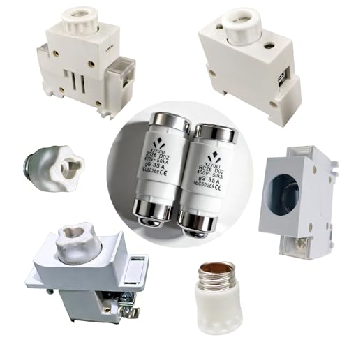 YJYUIU Neozed Sicherungen, R026 D02 35A gG 400VAC, D0-Typ Sicherungseinsatz, 10 Stück, IEC60269 Zertifiziert, 50kA Abschaltleistung