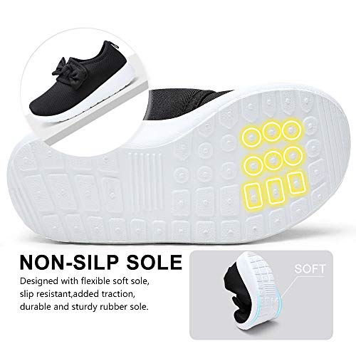 Image of nerteo Toddler Girl Shoes Lightweight Slip On Sneakers for Kids