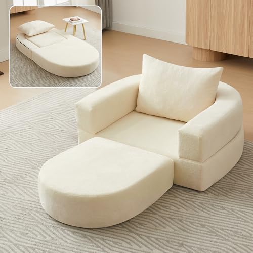 Cozelegti 41" Futon Sofa Bed Velvet Futon Couch Convertible Sleeper