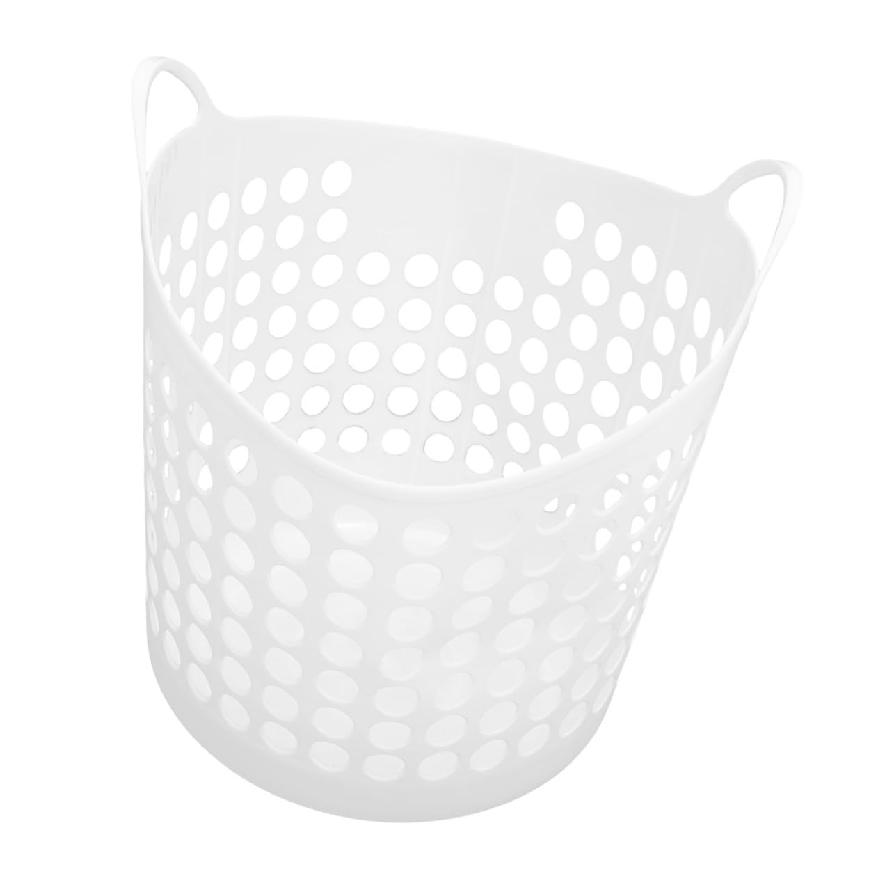 Cesto Portabiancheria Sporca Rotondo 40l Bianco in Pe