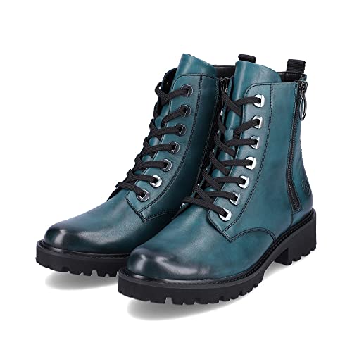 Remonte Damen Chelsea Boots D8671, Frauen Stiefeletten,lose Einlage,uebergangsschuhe,uebergangsstiefel,Schlupfstiefel,flach,Stiefel,blau (12),39 EU