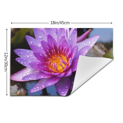 Sets de table antidérapants nénuphar violet pour protéger la cuisine
