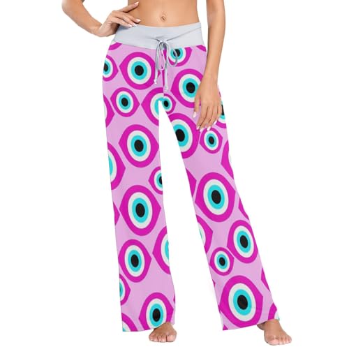 Pantalon de pyjama pour femme long léger taille XS classique GuoChe Evil Eye