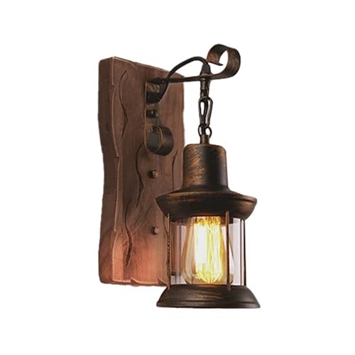 Lightinthebox Retro Rustic Wall Sconces, Industrial Vintage Wall Light Fixtures Farmhouse Antique Wooden Wall Lamp For Aisle, Vanity Mirror, Hallway, Bedroom Beside, Bar (1Pcs) #TOP11