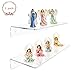 display4top Clear Acrylic Shelf, Floating Wall Mounted Bookshelf for Collections Plant Kids Book in Office Bedroom Living Room, Set of 2(12