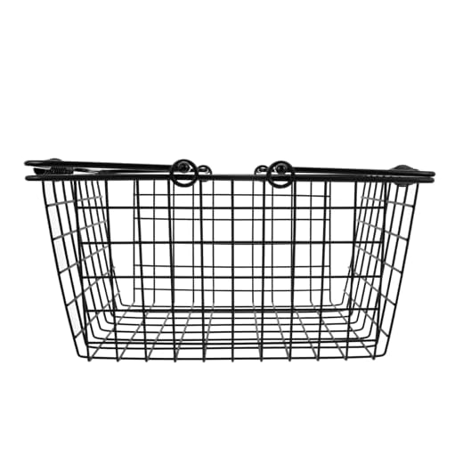 Yardenfun Portable Black Metal Basket
