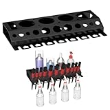Spray Bottle Storage Rack, Wall Mount Bottle Organizer Car Detailing, Detailing Brush Organizer, Car Beauty Shop Accessory Display, 3/8" Air Tool Holder for Garage and Workspace, 1Pcs, Black