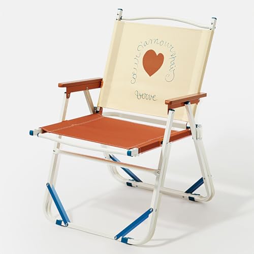 Silla de camping plegable ligera con reposabrazos, asiento portátil elegante y duradero para playa, viajes, césped, pesca, picnic, equipo perfecto para exteriores (grande)