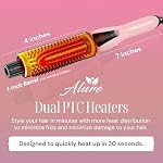 Alure Heated Styling/Curling Iron Brush | 3-in-1 Ceramic 1 inch Ionic Hair Curler/Straightener | Anti-Scald Nylon Bristles | FREE Travel Pouch | Anti-Frizz Electric Curl Wand for All Hair Types