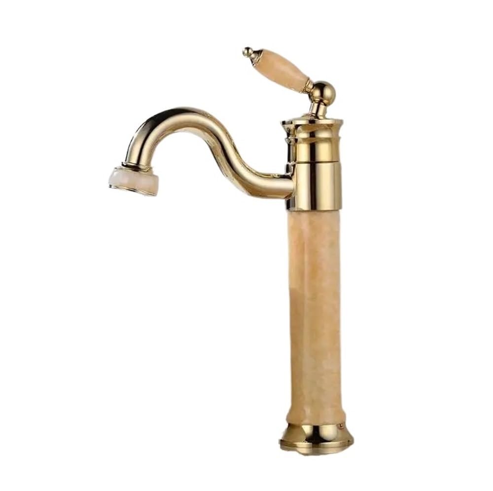 Robinet de lavabo doré XT620 mitigeur de salle de bains en laiton à poignée unique