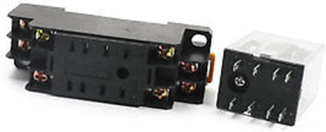 HH52P DC12V 35mm DIN Rail Mounting 8-Pin DPDT Coil Power Relay 10Pcs