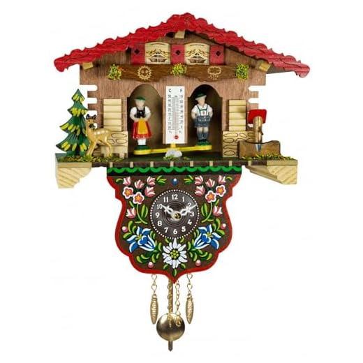 Trenkle Black Forest Clock Swiss House Weather House TU 807 PQ