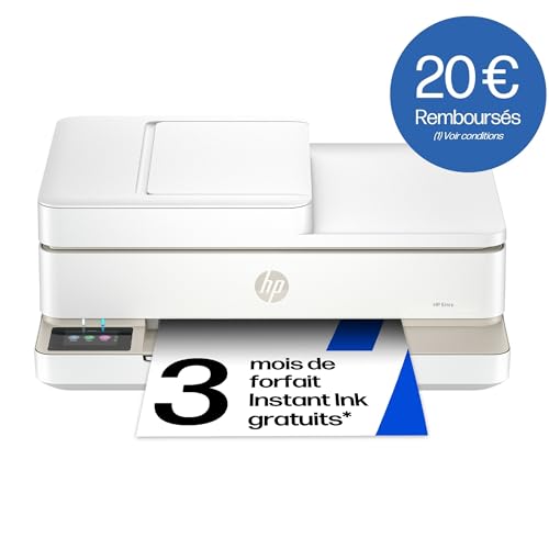HP Envy 6520e, 714N9B, Imprimante Multifonction Jet d'encre A4, Couleur, Recto Verso Automatique, Jusqu'à 10 ppm, Wi-FI, Chargeur Automatique, Fax, 3 Mois de Forfait Instant Ink Gratuit, Portobello – Image 3