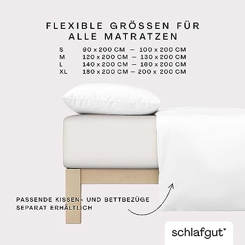 schlafgut Frottex Spannbettlaken 140x200 cm Frottee Baumwolle, Sand Light – Ansicht 4