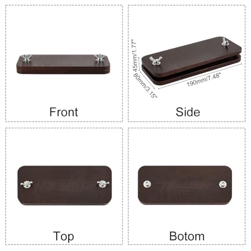 AHANDMAKER Buchbindepresse Aus Holz 7.48x3.15 Zoll Rechteckige Tragbare Buchpresse Buchbindewerkzeug Buchpresse Maschine Flache Papierpresse Buchbinde Kits Für Handgefertigte Papierpresse DIY Buch