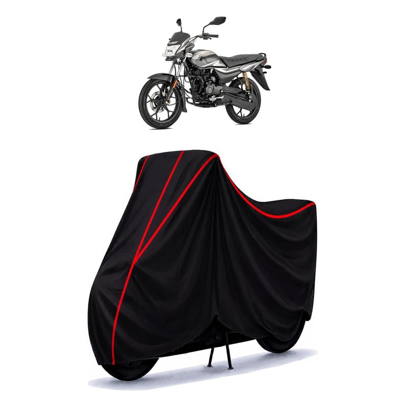Image of Bajaj Platina 125 EFI ABS Water Resistant Bike Cover for All Motorcycles & Rain | Heavy Duty Taffeta Fabric | UV Protection, Dustproof, Scratchproof | All Weather Two Wheeler Cover with Elastic Bottom