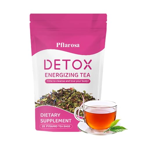 Detox Tee zum Abnehmen – 28 Tage Kräutertee-Kur für sanfte Entgiftung & Gewichtsreduktion – Natürliche Detox Tea Mischung, Unterstützt Verdauung & Stoffwechsel, Vegan & ohne Zusatzstoffe