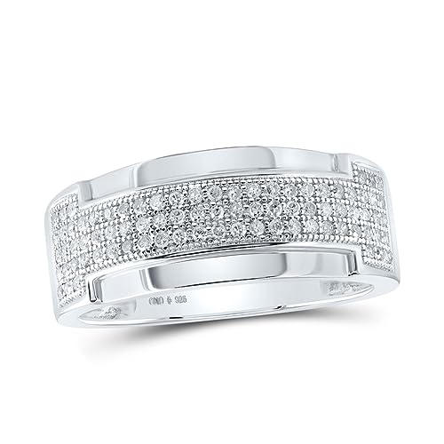 Jewels By Lux Sterling Silver His Hers Round Diamond Heart Matching Wedding Set 7/8 Cttw, Womens Size 5-9, Mens Size 8-123